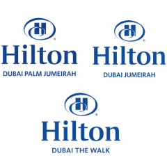 Hilton Dubai Cluster: Hilton Dubai Palm Jumeirah,  Hilton Dubai Jumeirah, Hilton Dubai The Walk