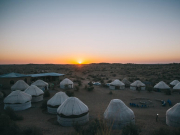 Недавно созданный в Навоийской области юртовый лагерь «Yurt Camp Sputnik Navoi» начал принимать туристов