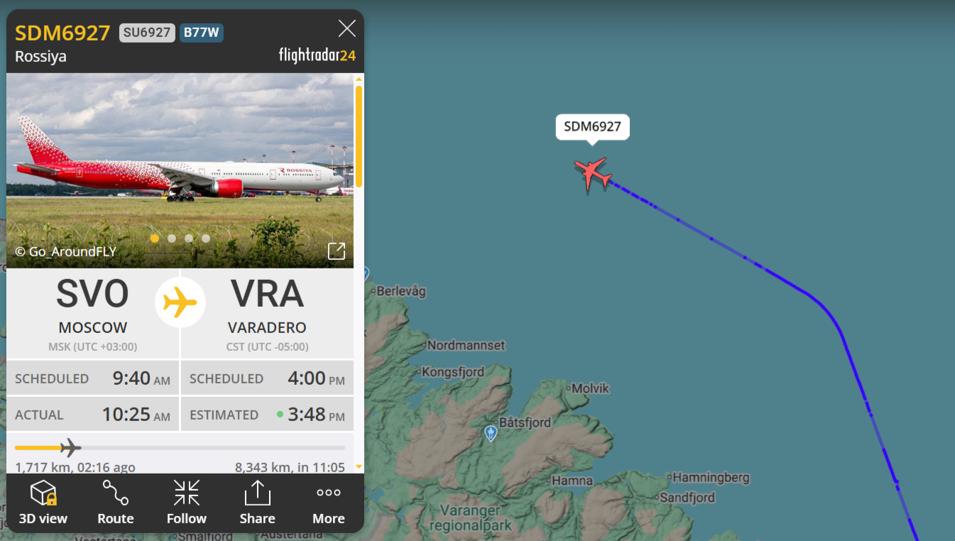 СМИ: самолеты полетят на Кубу с посадкой в Венесуэле